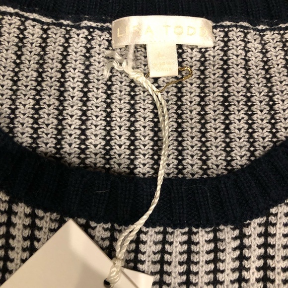 Lisa Todd Black and White Striped Crewneck Sweater - Picture 8 of 11